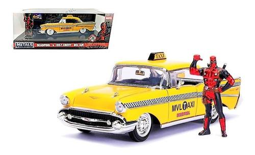 Juguete Deadpool & 1957 Chevy Bel Air 30290 1:24 Original